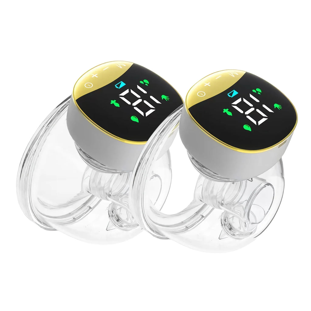 perfrom Double Electric Wearable Breast Pump, Hands Free Breast Pump with 4 Modes & 12 Levels, Rechargeable Breast Pump with LCD Display