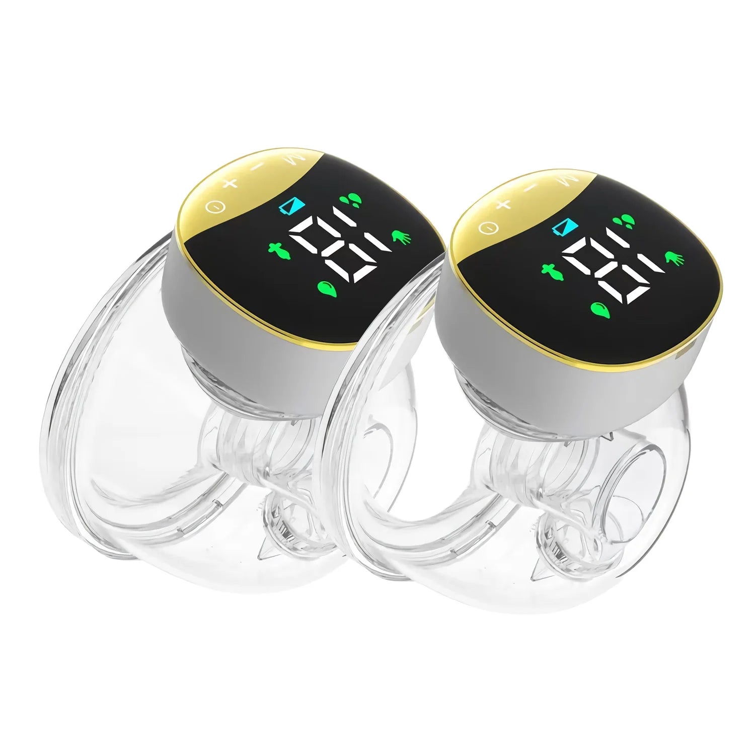perfrom Double Electric Wearable Breast Pump, Hands Free Breast Pump with 4 Modes & 12 Levels, Rechargeable Breast Pump with LCD Display