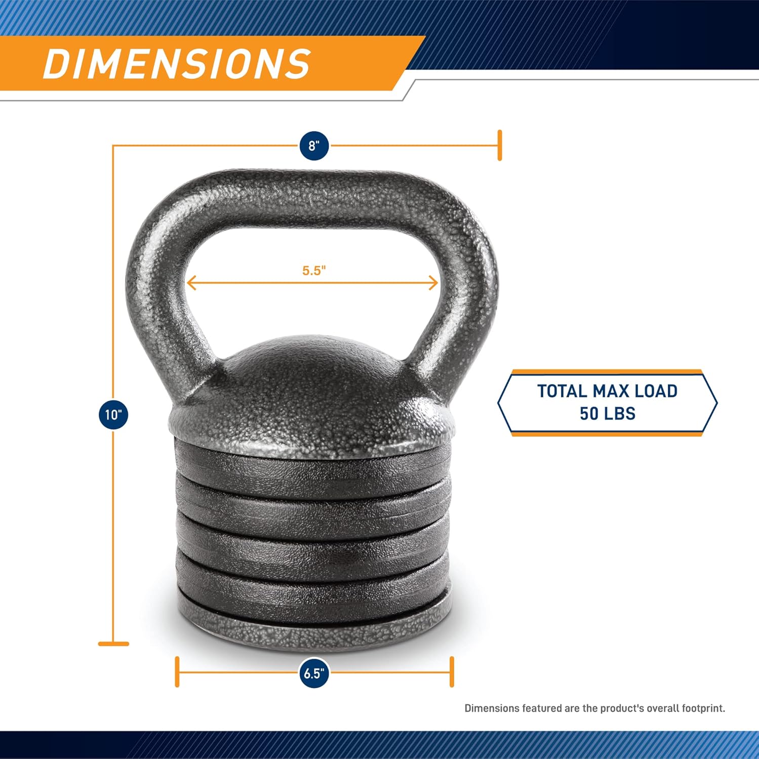 Adjustable Heavy-Duty Kettlebell Weight Set for Strength Training, Grey, 2-Pack F937979