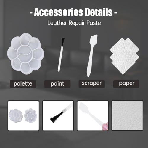Leather Repair Kit for Furniture and Car Seats, White V36575