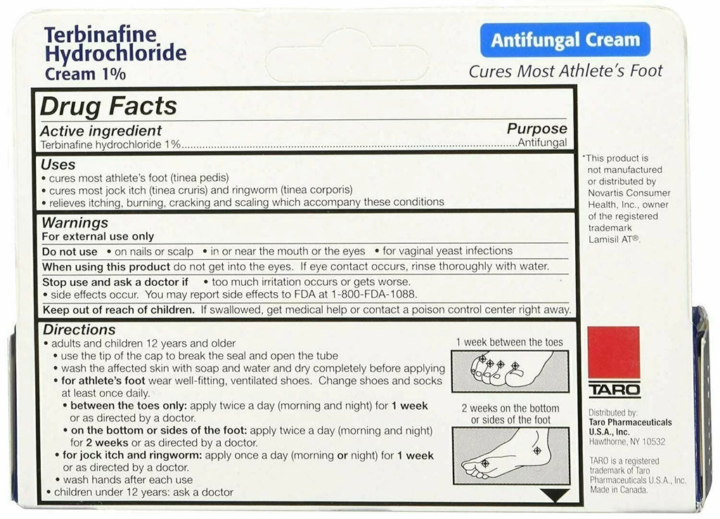 Terbinafine Hydrochloride Cream 1% 1 oz, Pack of 3 X59622