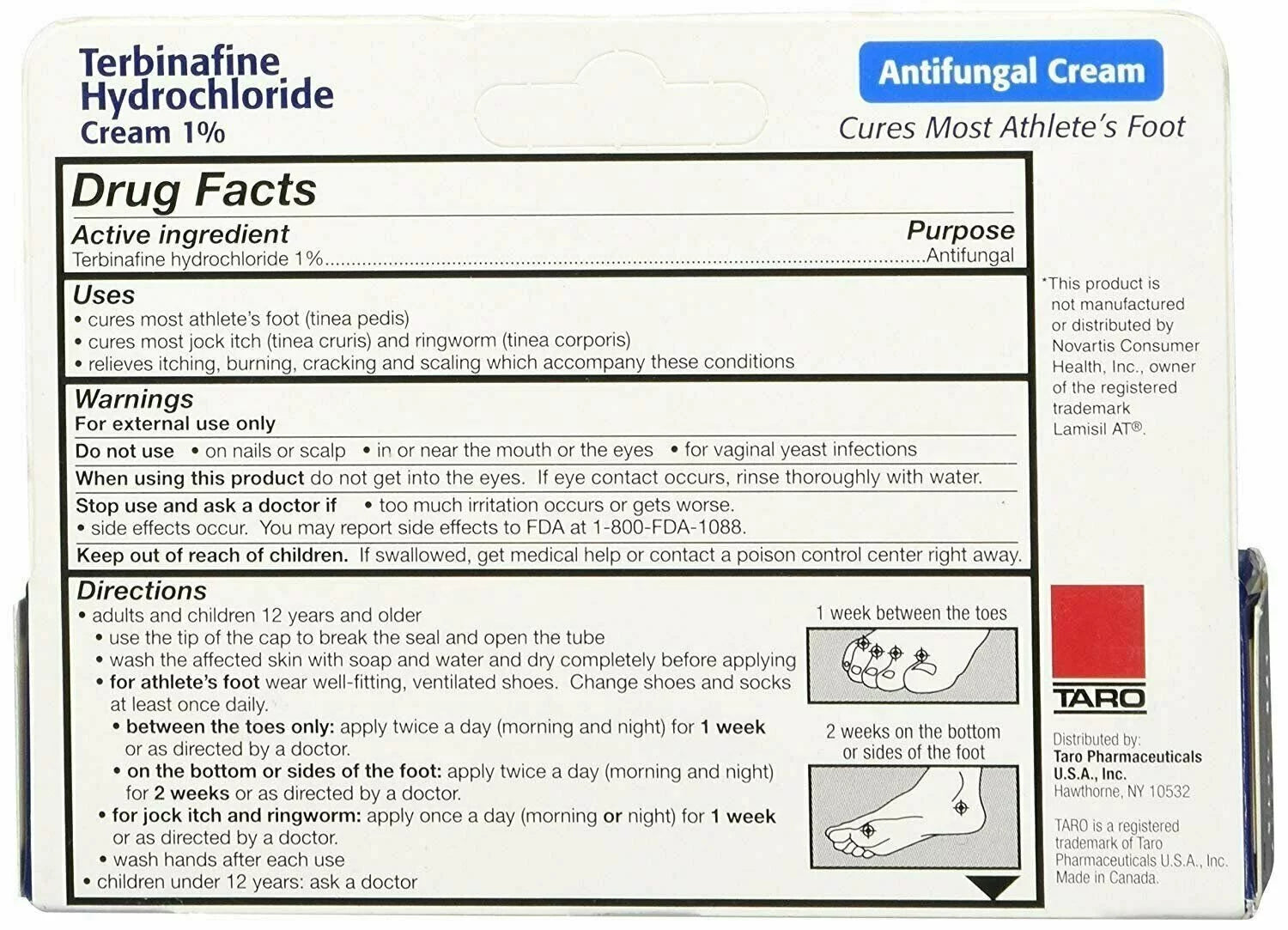 Terbinafine Hydrochloride Cream 1% 1 oz, Pack of 3 X59622