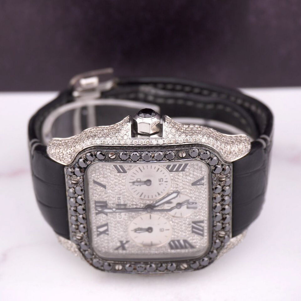 Men's Steel Chronograph Watch with Diamonds W440141