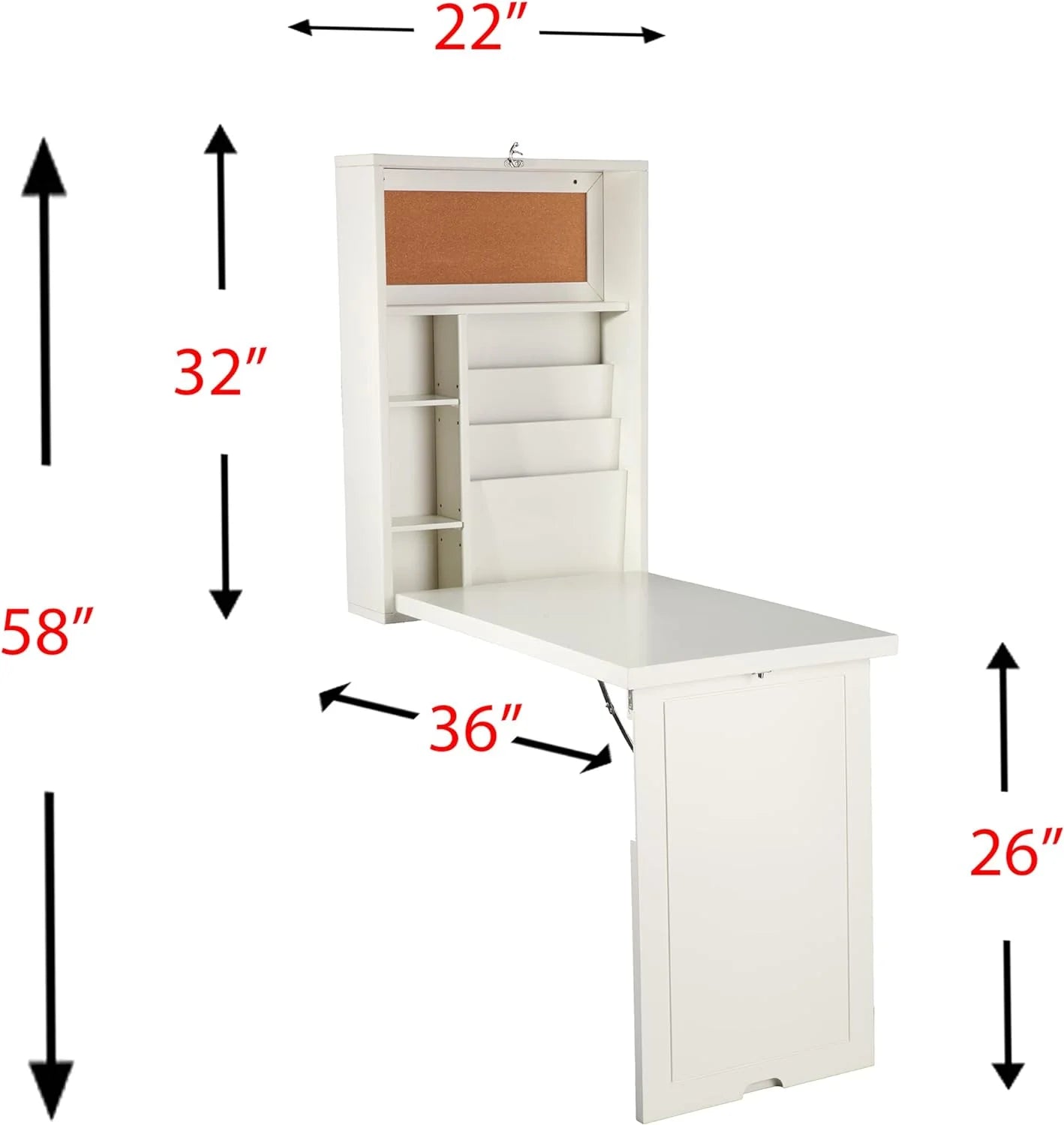 Antique White Convertible Desk N571