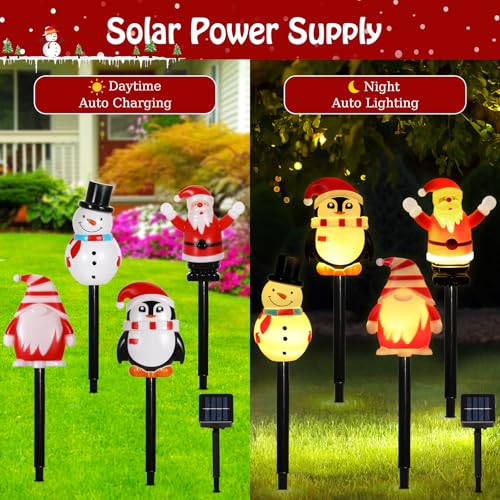 Solar Christmas Candy Cane Lights Outdoor, Pathway Stake Lights, 24 Pack G8137