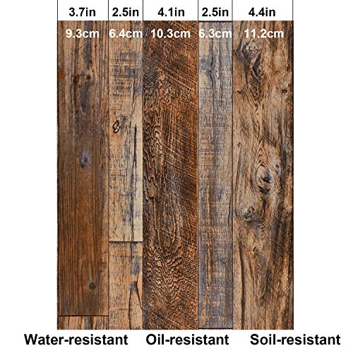 Brown Wood Peel and Stick Wallpaper Shiplap Self Adhesive Wood Plank H3107