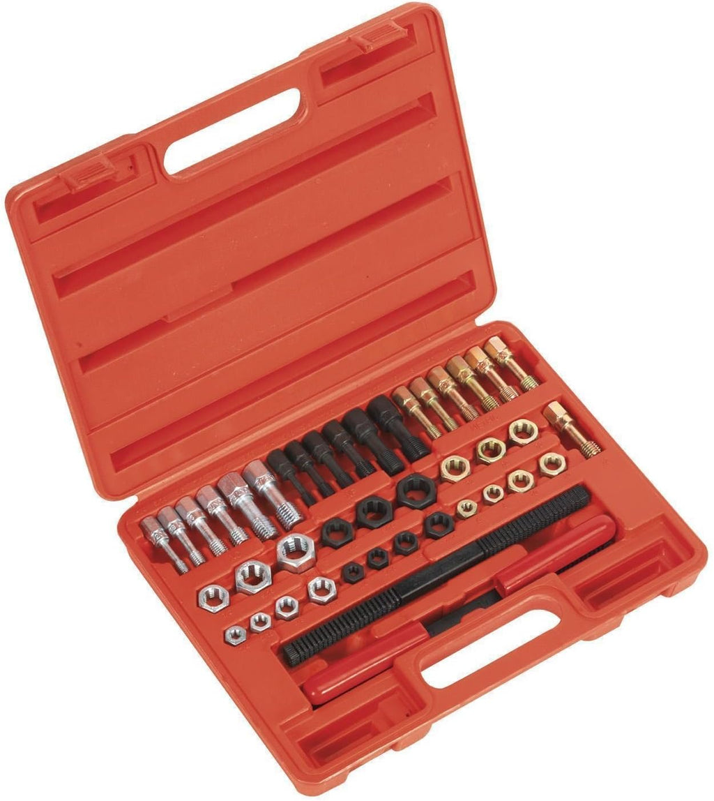 Ctooltool Universal 42Pcs Thread Chaser Set, Rethread Repair Tool, Fractional and Metric Thread Restorer Kit Pack of 2