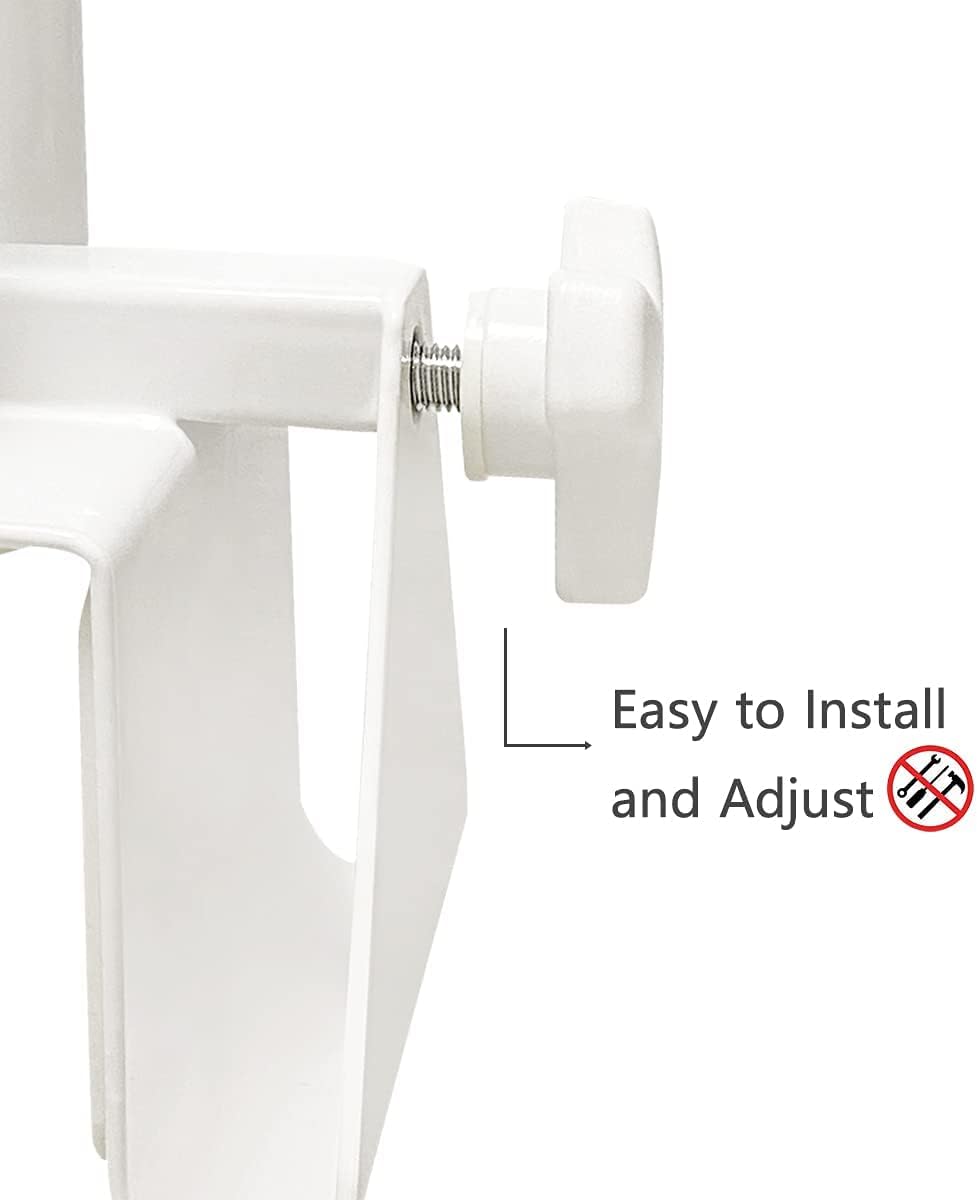 Adjustable Bathtub Safety Rail Shower Grab Bar for Seniors, White, 2-Pack I3047