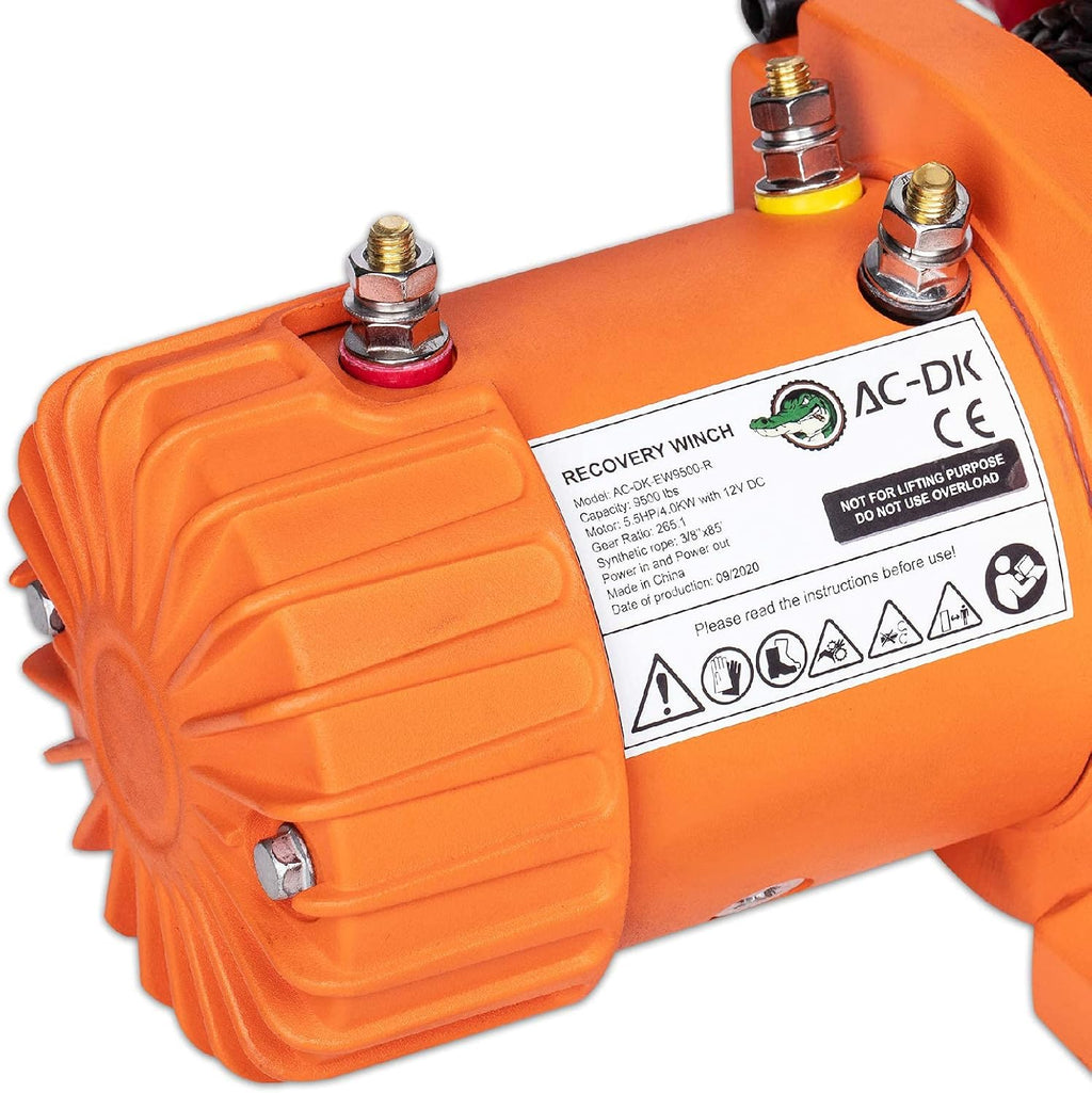 9500 lb Electric Winch Synthetic Rope Kit, 12V Waterproof IP67, Wireless Remote G5371