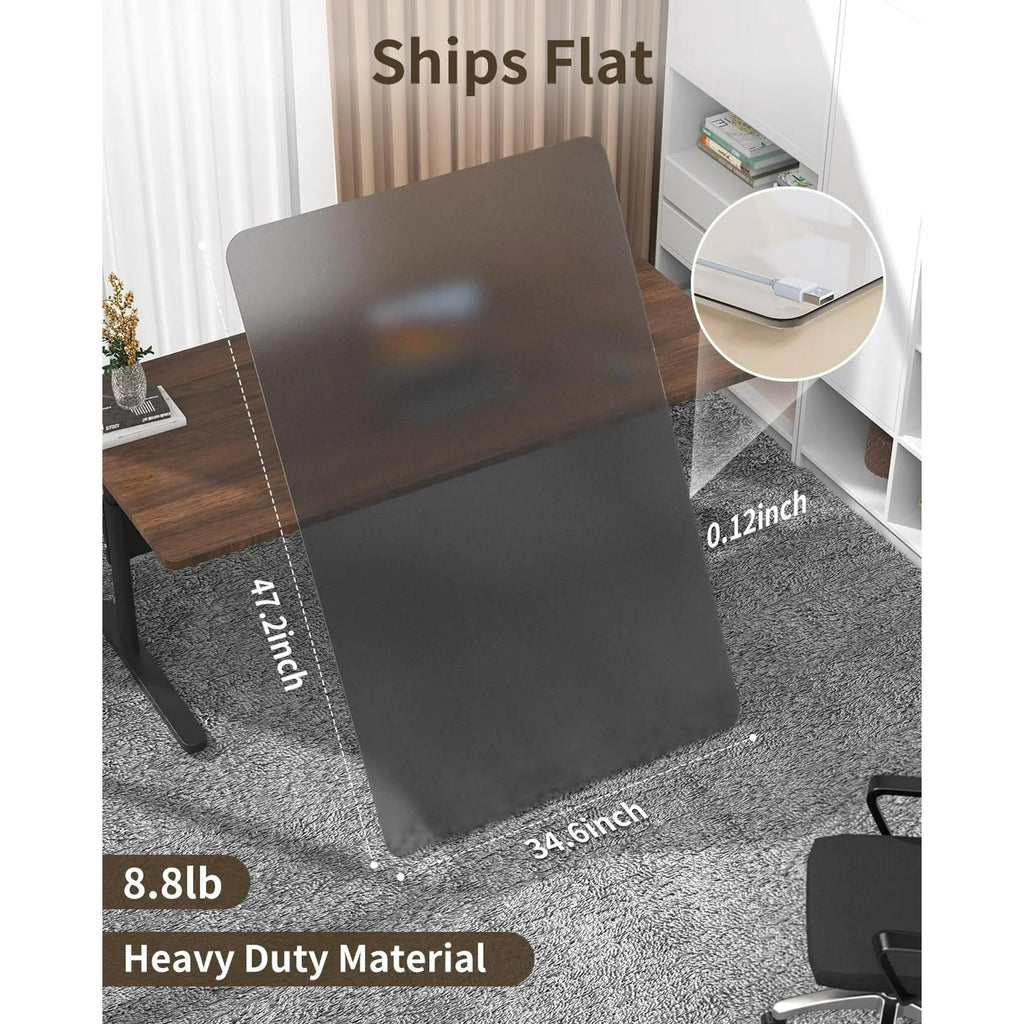 Chair Mat for High Pile Carpet & Hardwood Floor, Heavy Duty, Grey Z571
