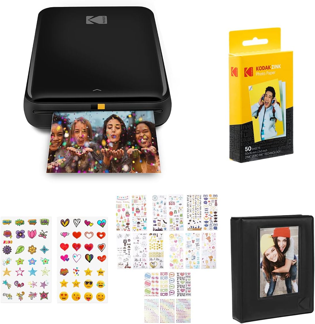 Wireless Mobile Photo Mini Printer for iOS & Android, 2 Pack N6796
