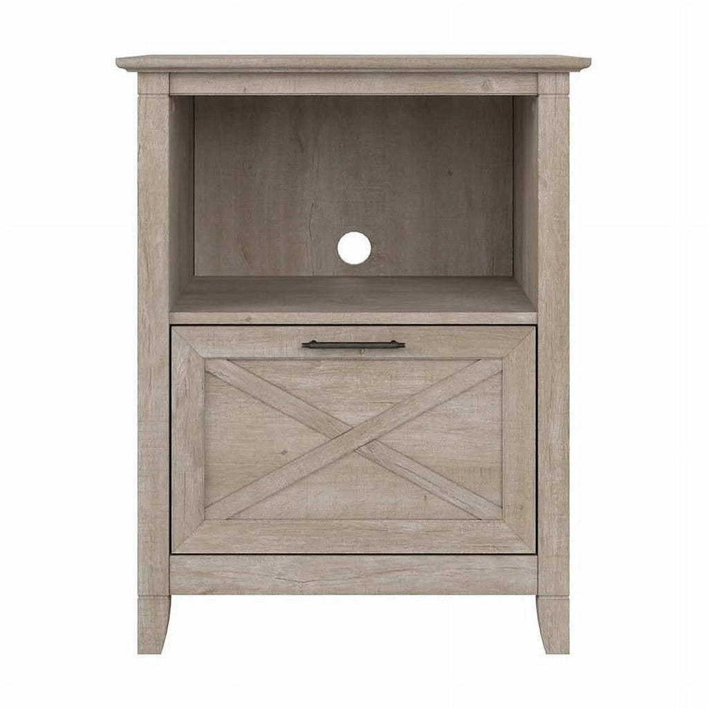 Lateral File Cabinet with Shelf in Washed Gray X9244