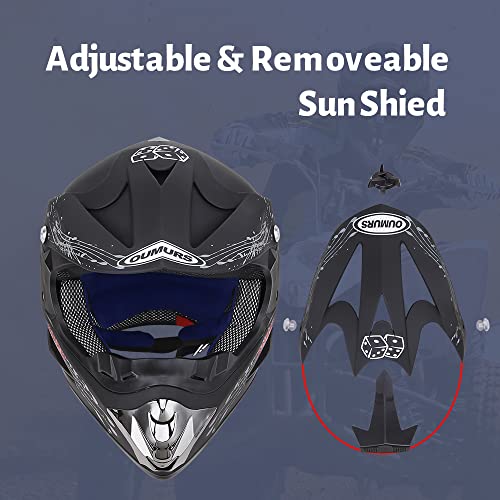 Off-Road Motorcycle Helmet with Goggle, Gloves & Mask V369861