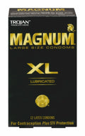 TROJAN Magnum XL Lubricated Premium Latex Condoms 12 Each (Pack of 3)