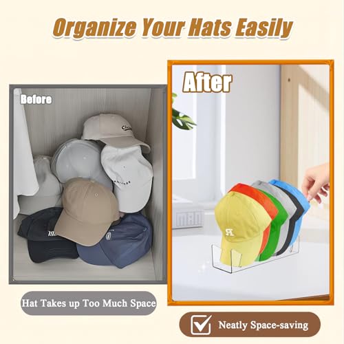 Acrylic Hat Organizer for 14 Baseball Caps, Wall or Closet Storage S2299