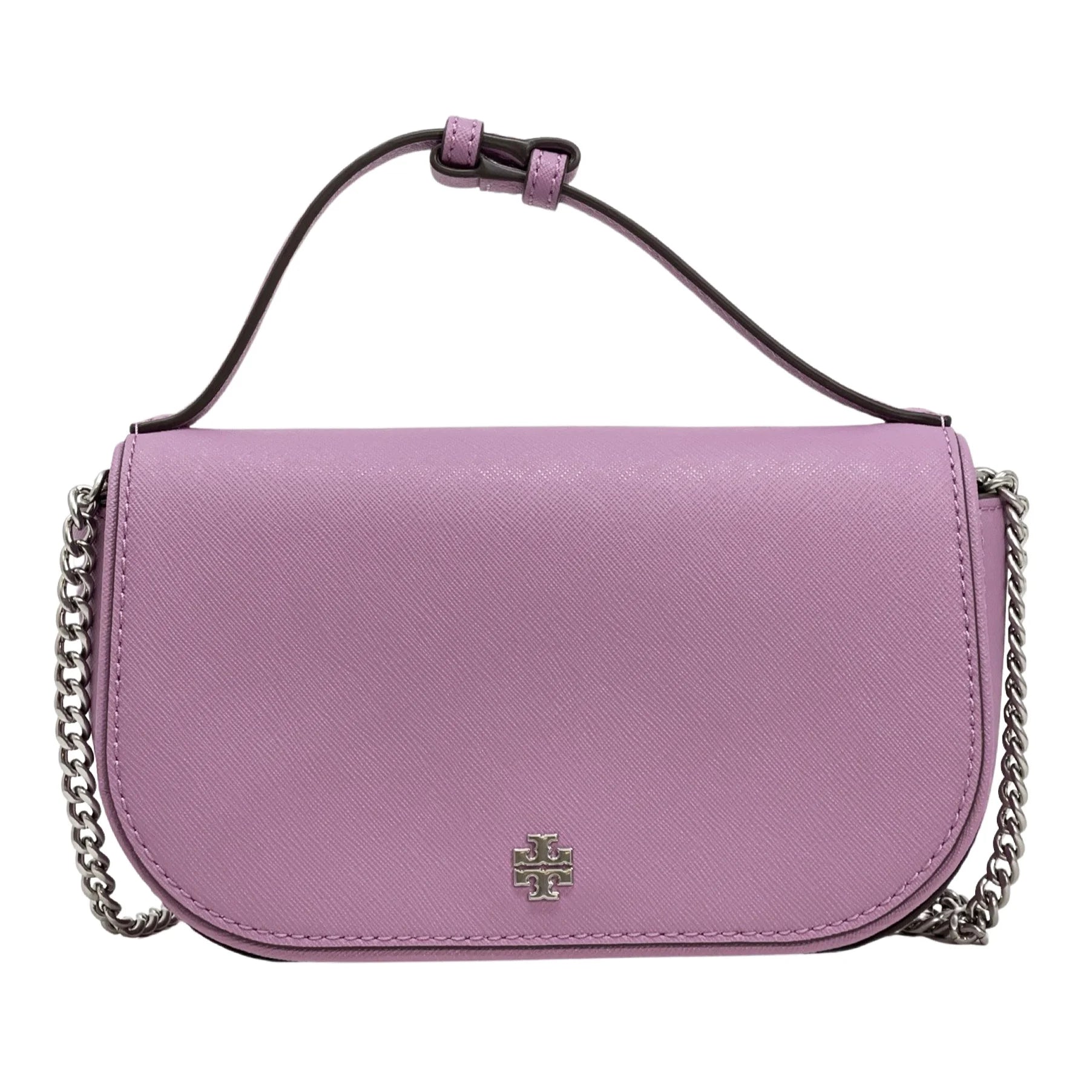 Tory Burch Women's Emerson Small Saffiano Leather Top Handle Crossbody Bag (Freesia)