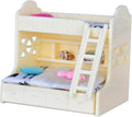 1/12 Scale Children Bunk Bed with Accessory for Dollhouse Bedroom Furniture - DIY Miniature Double Bunk Set for Girls Kids - Doll House Furnishings Bedroom Decor Gift - Best