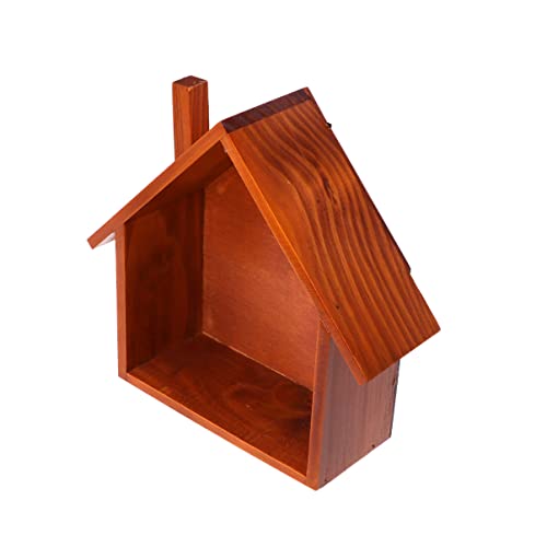 Zerodeko Wooden Floating Shelf House Shaped Wall Shelf Wooden Shadow Cubby Box Storage Shelf Rack Hanging Display Rack Plant Pot Holder Organizer for Bedroom Kids Room White