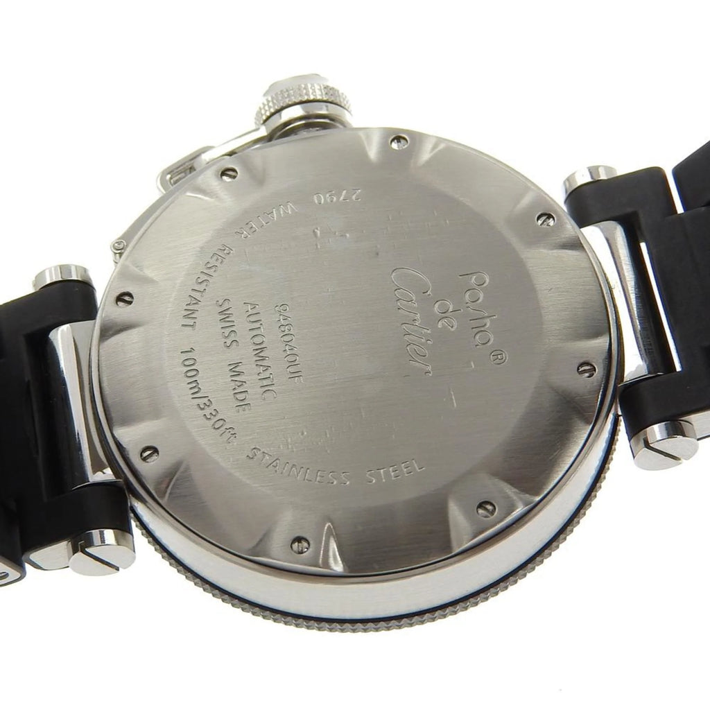 Men's Automatic Watch Stainless Steel Rubber Silver Black D10117