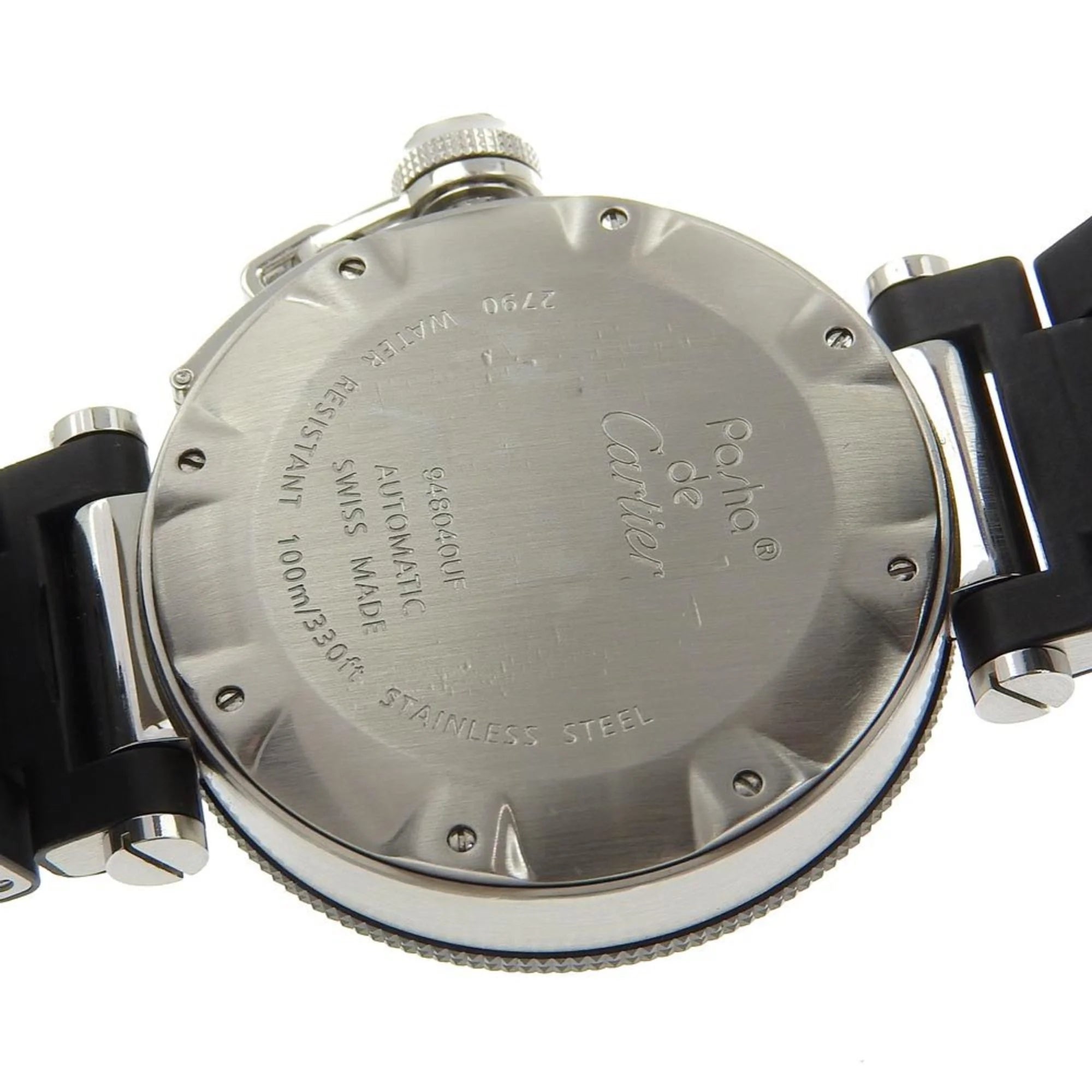 Men's Automatic Watch Stainless Steel Rubber Silver Black D10117