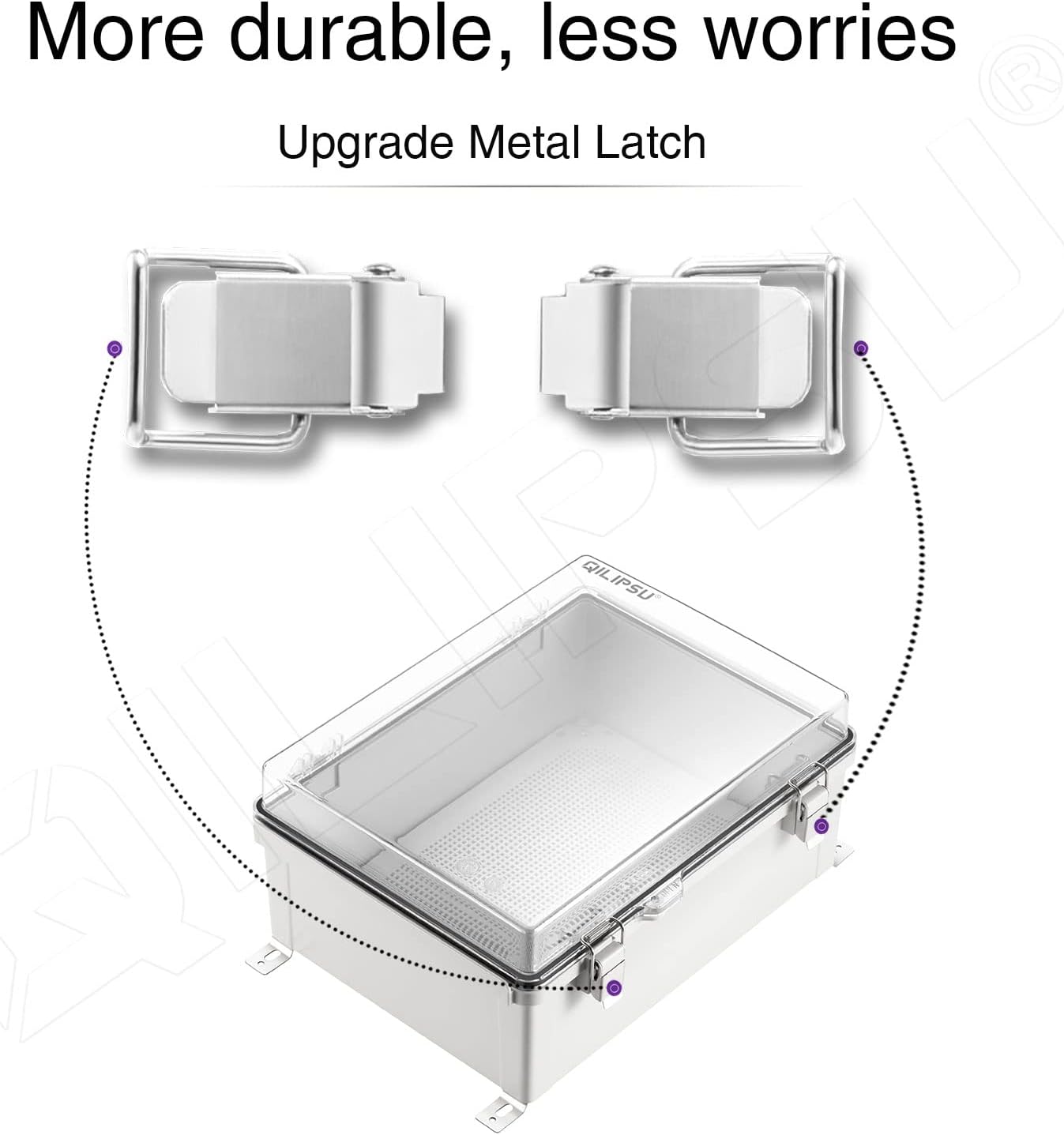 Clear Hinged Cover Junction Box with Mounting Plate, IP67 Waterproof Dustproof Enclosure, Pack of 2 Q862551