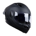 Full Face Modular Motorcycle Helmets Dual Visor Flip up DOT Approved Racing Street Bike Motocross Helmet for Adults (Matt Black, Medium)