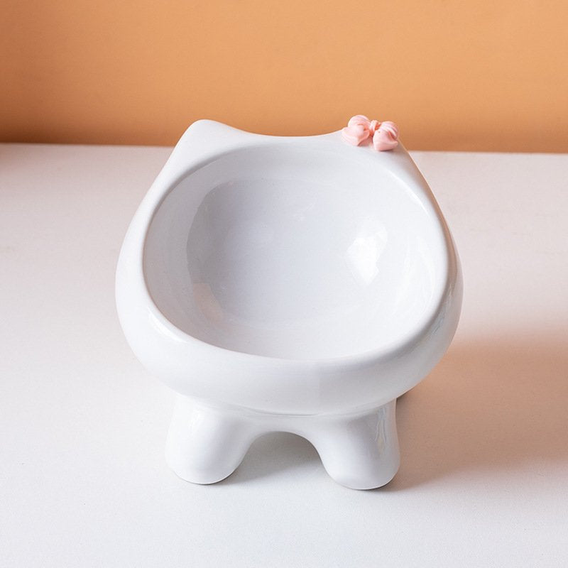 Ceramic Pet Bowl for Dogs & Cats with Silicone Placemat W908