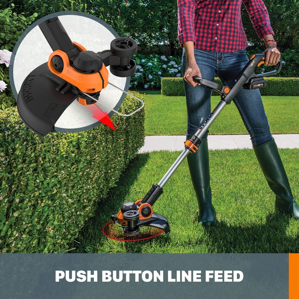 Cordless Grass and Hedge Trimmer with Batteries and Charger M3789