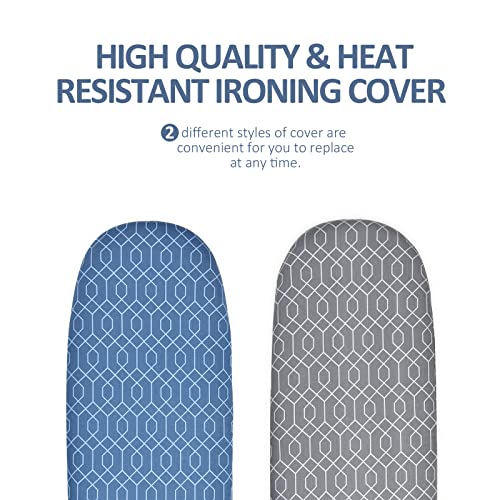 Foldable Ironing Board, Tabletop Small Board with 2 Heat Resistant Covers, Portable Non-Slip Feet Z698