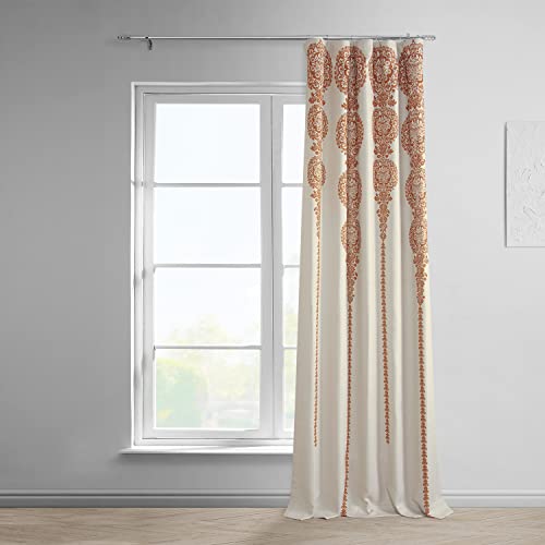 Room Darkening Curtains for Bedroom 50 x 108 Printed Linen Textured, 1 Panel P79495