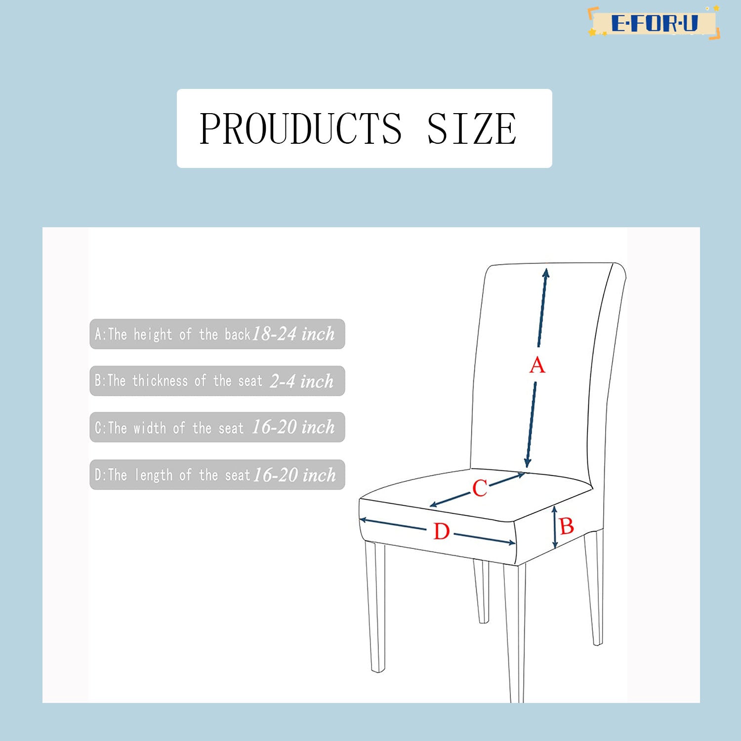 Spandex Stretch Dining Chair Covers Set, Removable Washable M36683