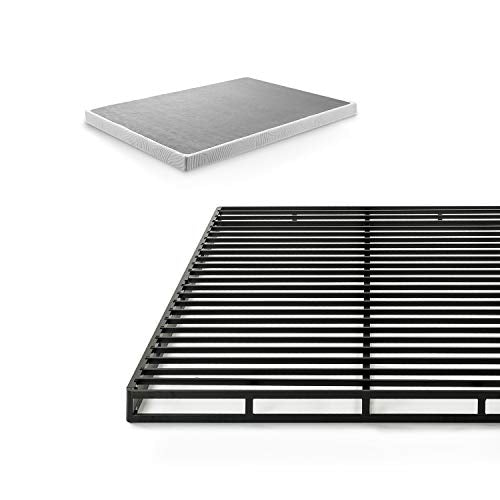 ZINUS Quick Lock Metal Smart Box Spring / 9 Inch Mattress Foundation / Strong Metal Structure / Easy Assembly, Full, White