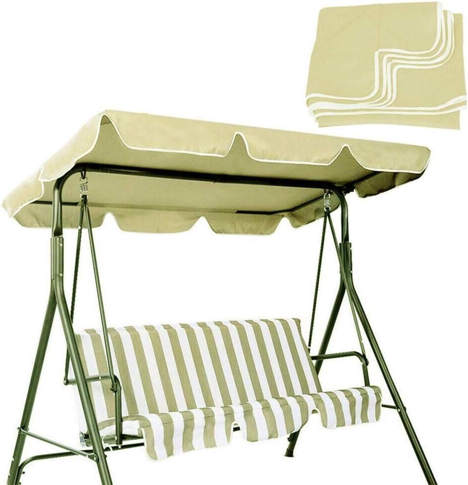 Outdoor Porch Swing Canopy, Patio Swing Top Cover Sun Shade Awning P567876