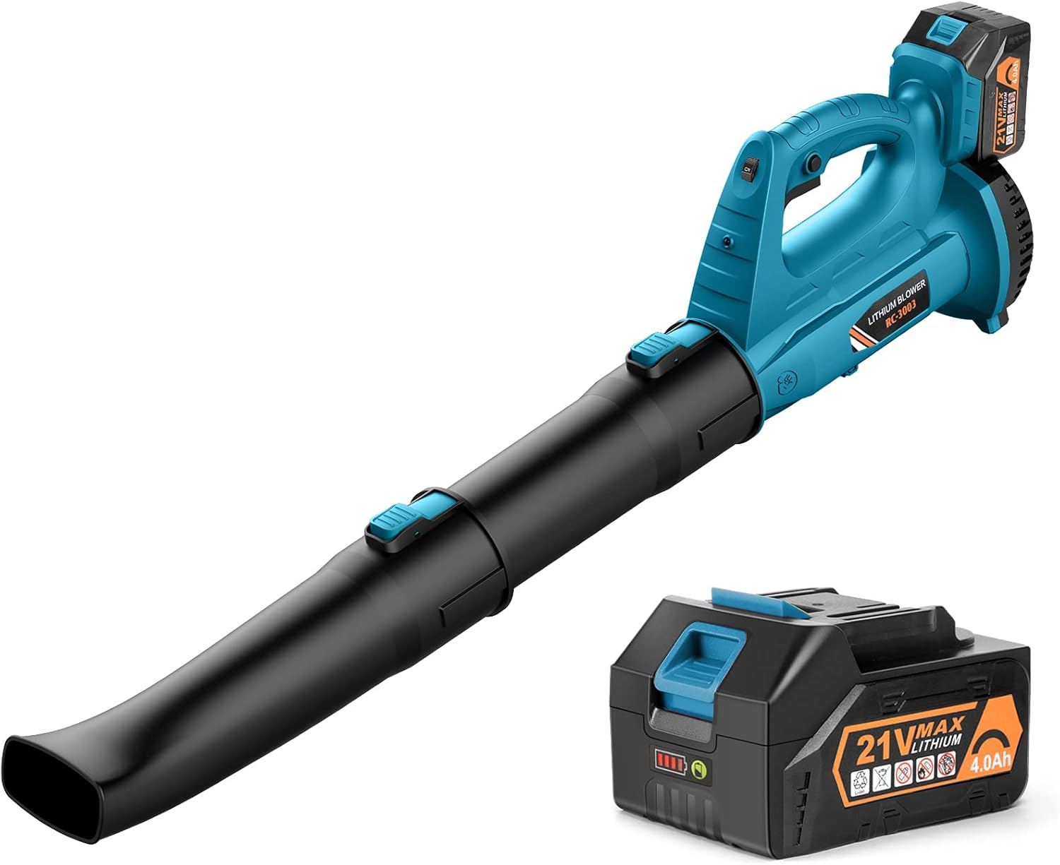 Cordless Leaf Blower 320 CFM 150 MPH with Battery and Charger K32608