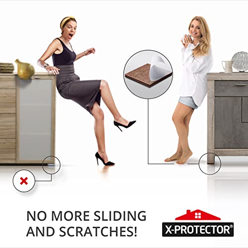 Non Slip Furniture Pads for Hardwood Floors, 32 PCS, Round Self-Adhesive Rubber Pads M8737