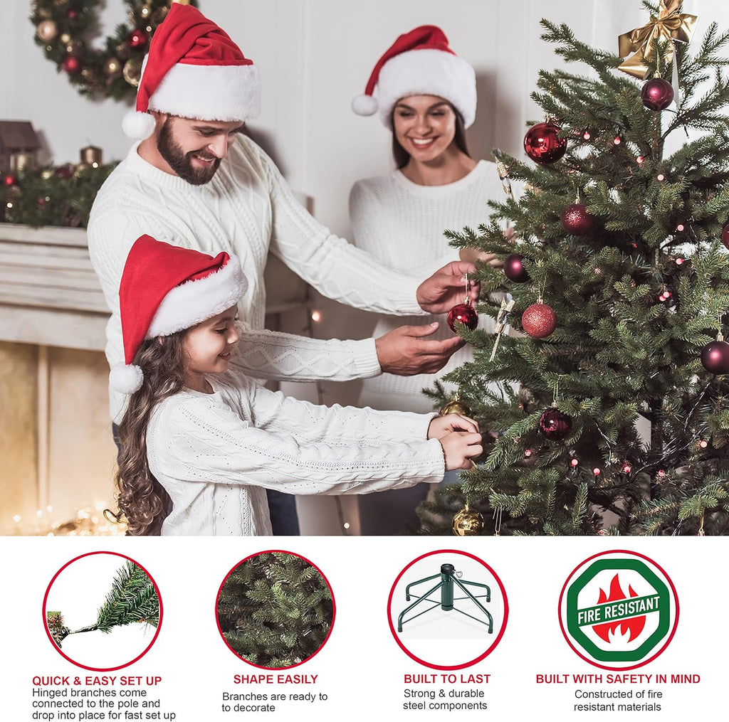 7.5 ft Pre-Lit Artificial Christmas Tree with Clear Incandescent Lights K59578