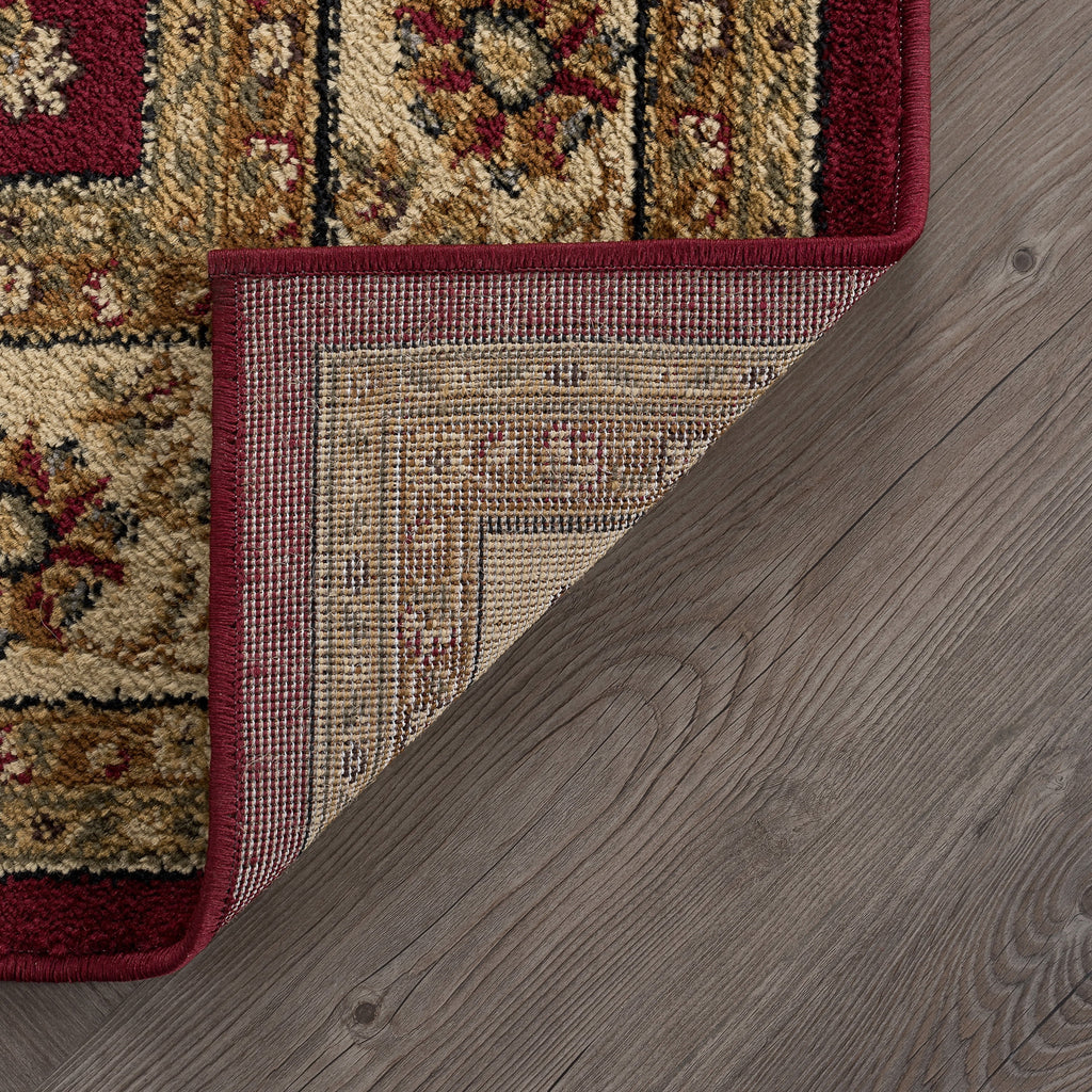 Red Traditional Area Rug for Living Room Bedroom Indoor Entryway T9179