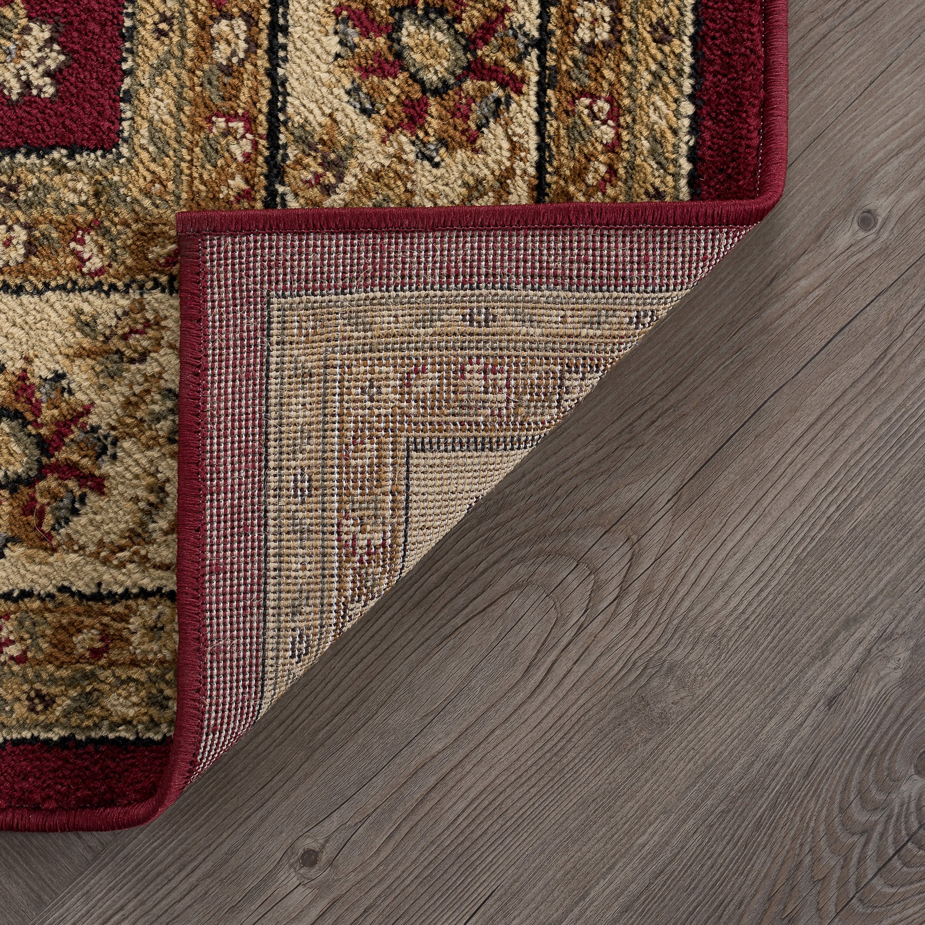 Red Traditional Area Rug for Living Room Bedroom Indoor Entryway T9179