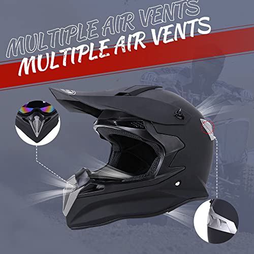 Off-Road Motorcycle Helmet with Goggle, Gloves & Mask V369861