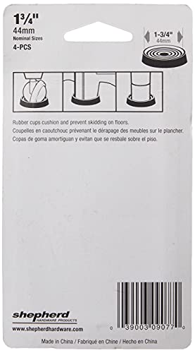 Rubber Furniture Cups 1-3/4 Inch, 4-Pack S942393