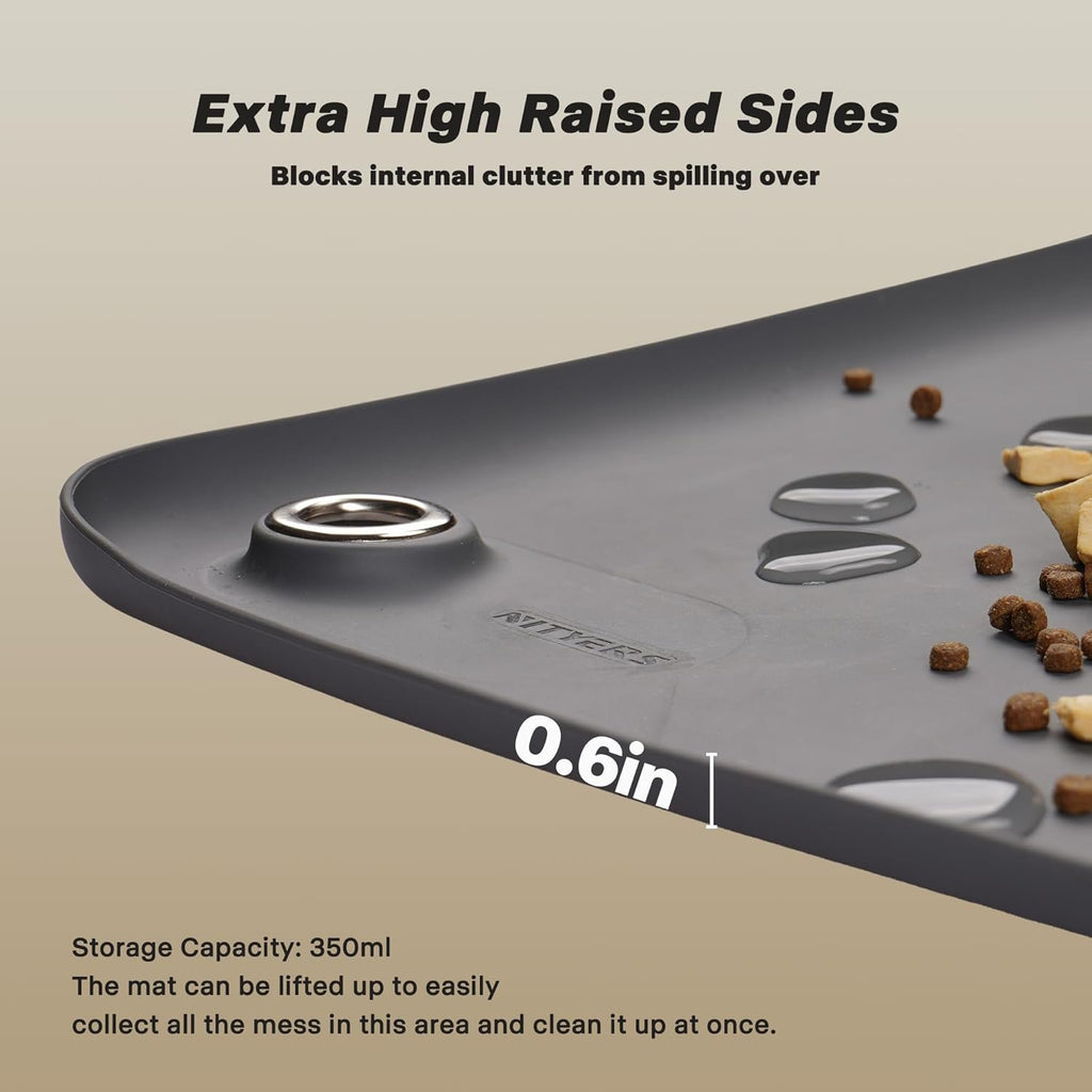 Waterproof Silicone Pet Feeding Mat with Pocket I361