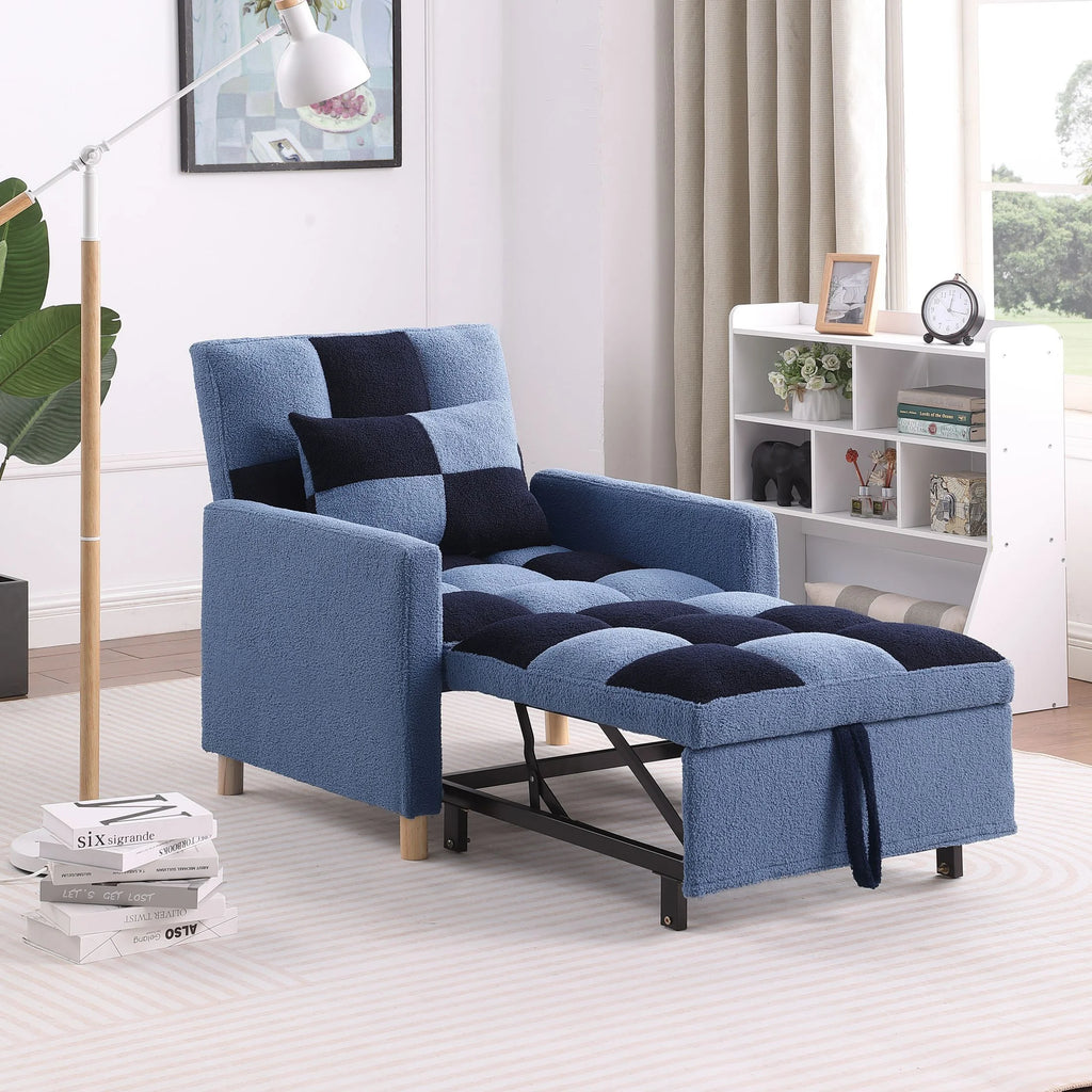 Convertible Sleeper Sofa Chair Bed with Pillow B791