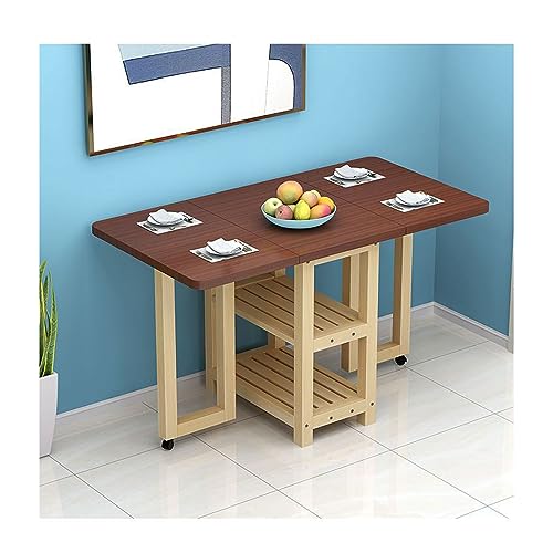Space Saving Extendable Table, Folding Dining Table, Living Room Extendable Table, Multifunctional Convertible Dining Room Table (120x75x75cm/47x29x29in)
