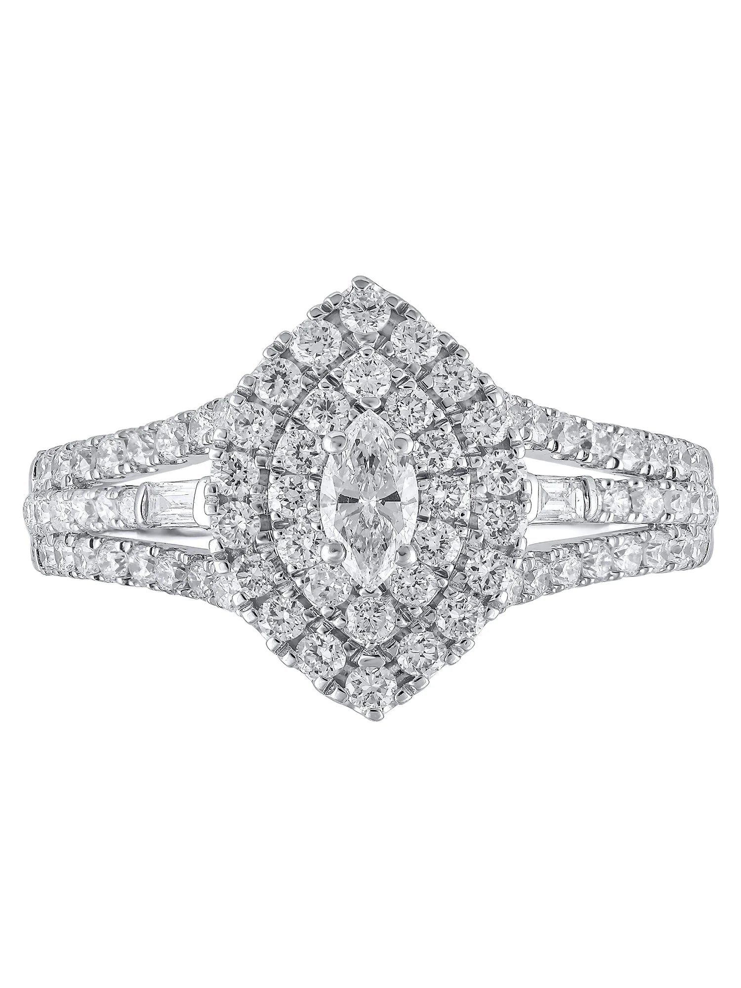 Lab Grown Diamond Engagement Ring, Sterling Silver, Size 5 V278094