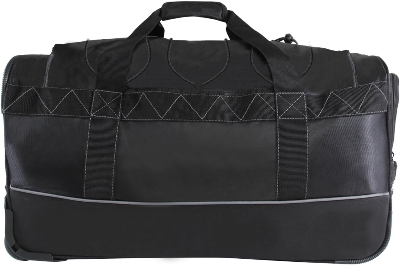 Men's 24" Lightweight Rolling Duffel Bag, Black/Grey K4712