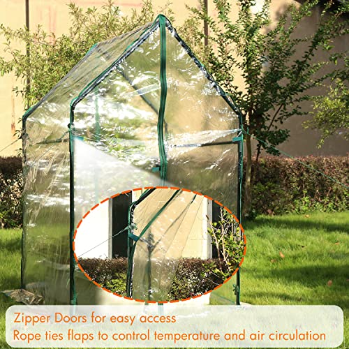 Mini Greenhouse Portable Clear Tent for Indoor or Outdoor Plants M39525