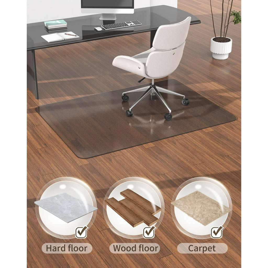 Chair Mat for High Pile Carpet & Hardwood Floor, Heavy Duty, Grey Z571