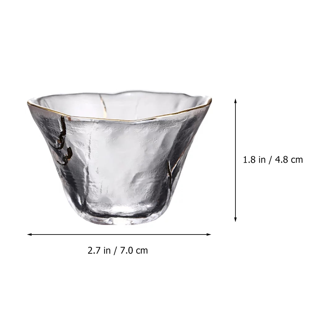 Japanese-Style Sake Cups 4pcs Glass Drinking Cups R971