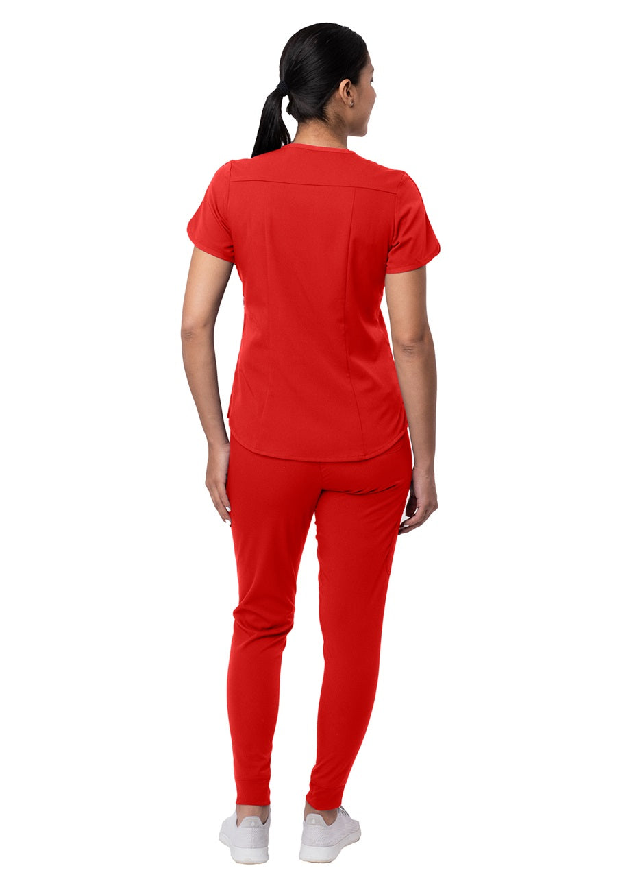 Modern V-Neck Scrub Top & Yoga Jogger Scrub Pants H692
