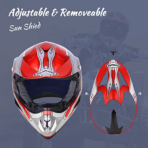 Off-Road Motorcycle Helmet with Goggle, Gloves & Mask V369861